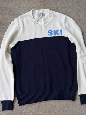 Renwick RNWK Ski knit color block sweater jumper long sleeve women’s top MD